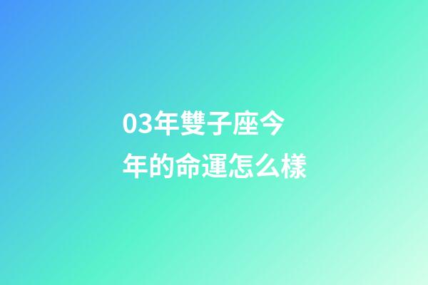03年雙子座今年的命運怎么樣-第1張-星座運勢-玄機派