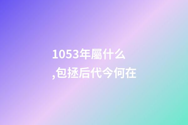 1053年屬什么,包拯后代今何在-第1張-觀點-玄機派