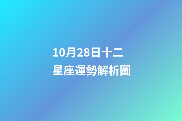 10月28日十二星座運勢解析圖-第1張-星座運勢-玄機派