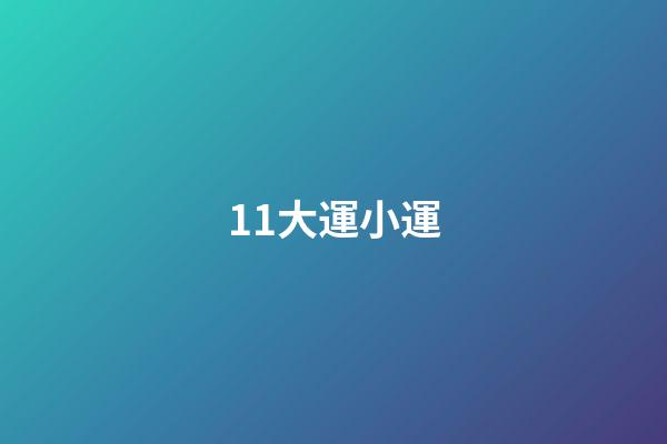 11大運小運