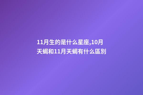11月生的是什么星座,10月天蝎和11月天蝎有什么區別-第1張-觀點-玄機派