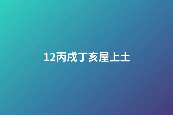 12.丙戌丁亥屋上土