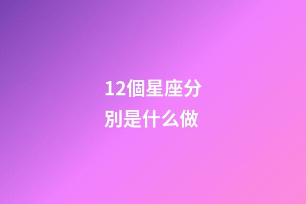 12個星座分別是什么做-第1張-星座運勢-玄機派