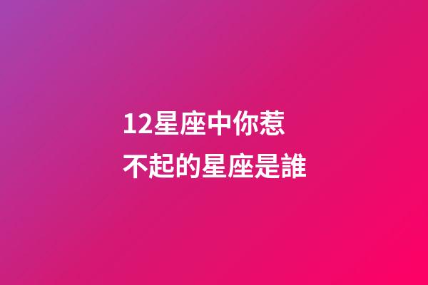 12星座中你惹不起的星座是誰-第1張-星座運勢-玄機派