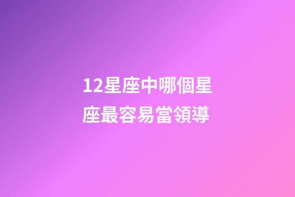 12星座中哪個星座最容易當領導-第1張-星座運勢-玄機派