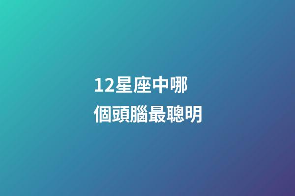 12星座中哪個頭腦最聰明-第1張-星座運勢-玄機派