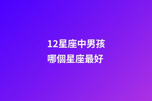 12星座中男孩哪個星座最好-第1張-星座運勢-玄機派