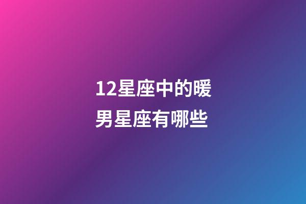 12星座中的暖男星座有哪些-第1張-星座運勢-玄機派