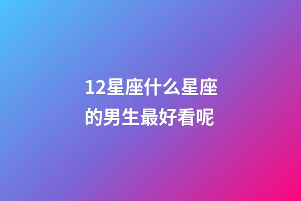 12星座什么星座的男生最好看呢-第1張-星座運(yùn)勢(shì)-玄機(jī)派