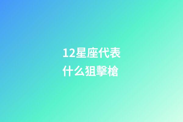 12星座代表什么狙擊槍-第1張-星座運勢-玄機派