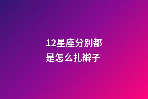 12星座分別都是怎么扎辮子-第1張-星座運勢-玄機派