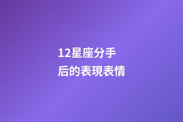 12星座分手后的表現表情-第1張-星座運勢-玄機派