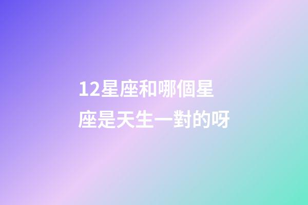 12星座和哪個星座是天生一對的呀-第1張-星座運勢-玄機派