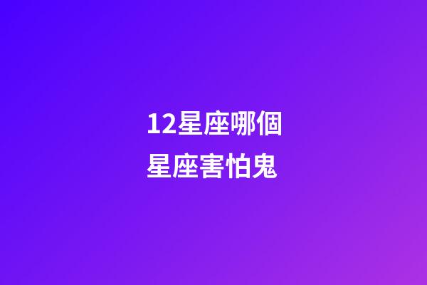 12星座哪個星座害怕鬼