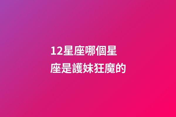 12星座哪個星座是護妹狂魔的-第1張-星座運勢-玄機派
