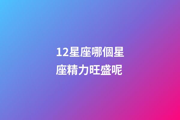 12星座哪個星座精力旺盛呢-第1張-星座運勢-玄機派