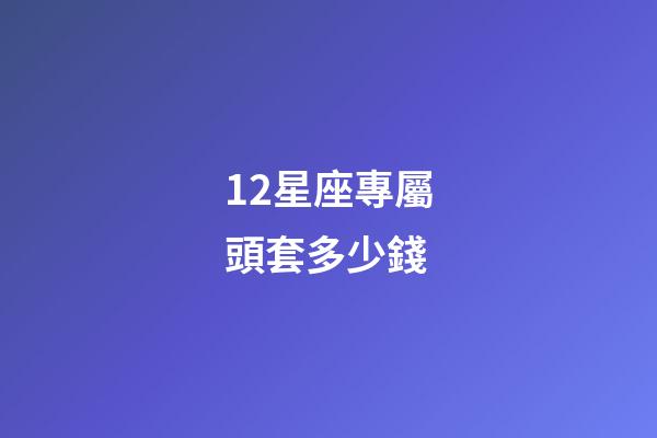 12星座專屬頭套多少錢