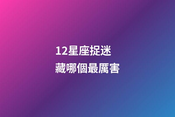 12星座捉迷藏哪個最厲害-第1張-星座運勢-玄機派
