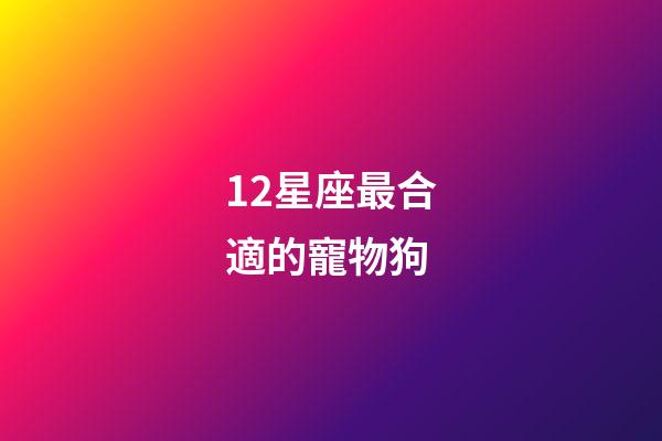 12星座最合適的寵物狗-第1張-星座運勢-玄機派