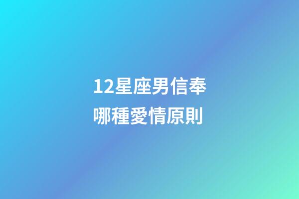 12星座男信奉哪種愛情原則-第1張-星座運勢-玄機派