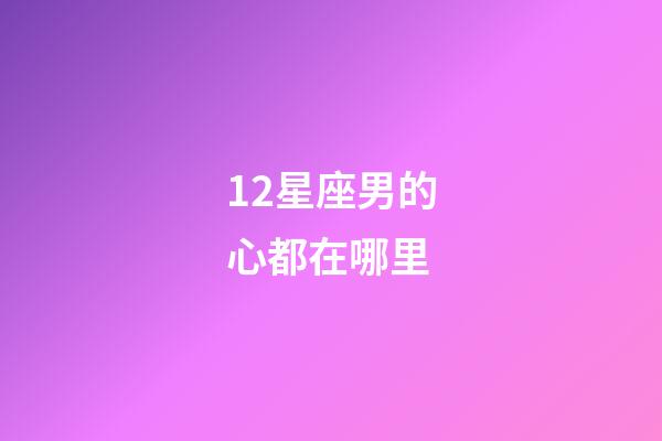 12星座男的心都在哪里-第1張-星座運勢-玄機派