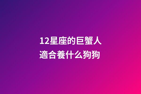 12星座的巨蟹人適合養什么狗狗-第1張-星座運勢-玄機派