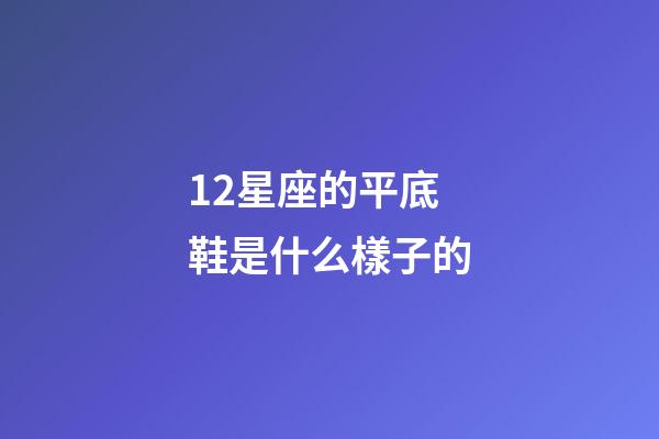 12星座的平底鞋是什么樣子的