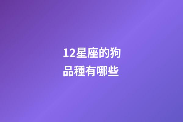 12星座的狗品種有哪些-第1張-星座運勢-玄機派