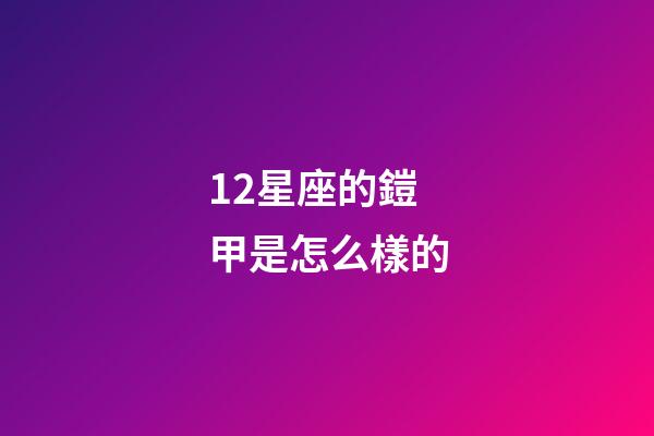 12星座的鎧甲是怎么樣的