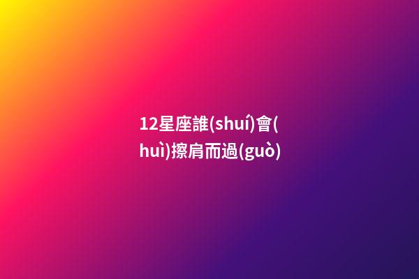 12星座誰(shuí)會(huì)擦肩而過(guò)-第1張-星座運(yùn)勢(shì)-玄機(jī)派