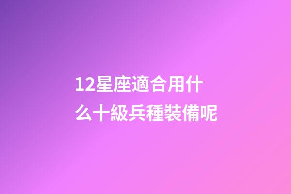 12星座適合用什么十級兵種裝備呢