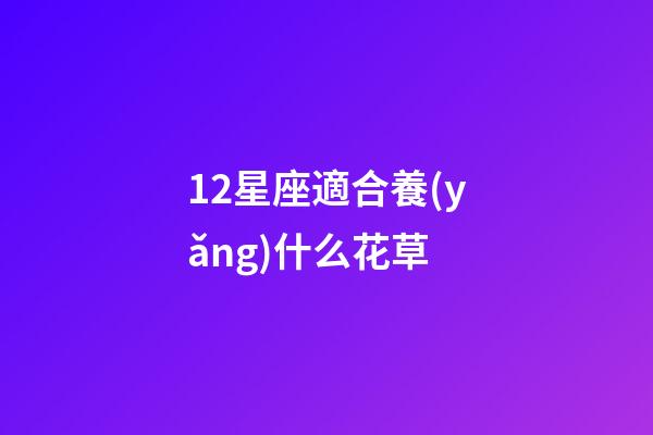 12星座適合養(yǎng)什么花草-第1張-星座運(yùn)勢(shì)-玄機(jī)派