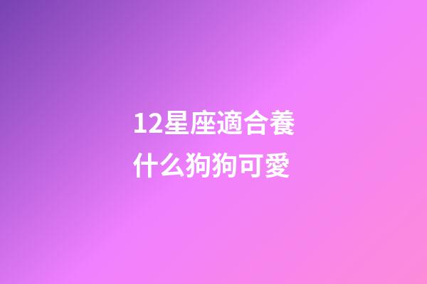 12星座適合養什么狗狗可愛-第1張-星座運勢-玄機派