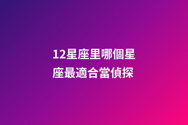 12星座里哪個星座最適合當偵探-第1張-星座運勢-玄機派