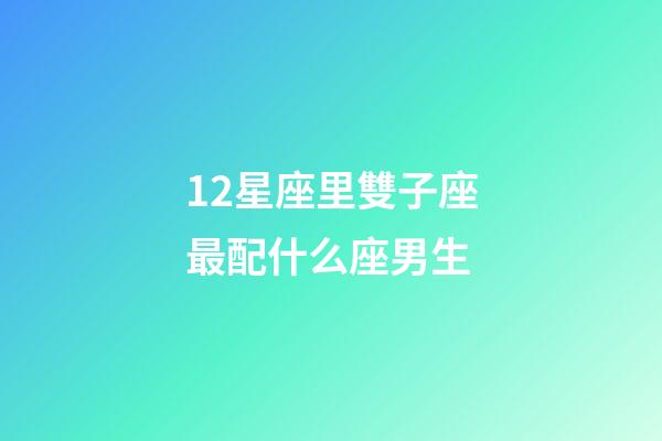 12星座里雙子座最配什么座男生-第1張-星座運勢-玄機派