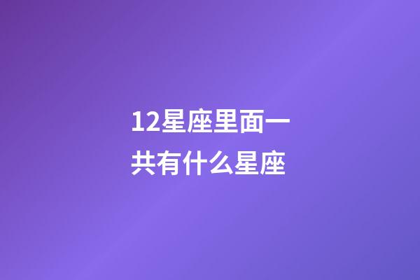 12星座里面一共有什么星座-第1張-星座運(yùn)勢-玄機(jī)派