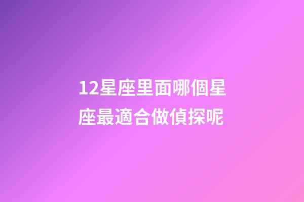12星座里面哪個星座最適合做偵探呢-第1張-星座運勢-玄機派