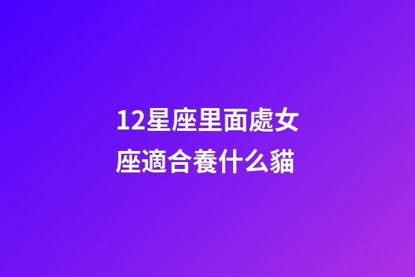 12星座里面處女座適合養什么貓-第1張-星座運勢-玄機派