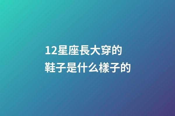 12星座長大穿的鞋子是什么樣子的