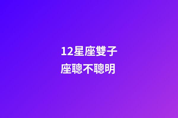 12星座雙子座聰不聰明-第1張-星座運(yùn)勢-玄機(jī)派