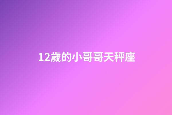 12歲的小哥哥天秤座-第1張-星座運勢-玄機派