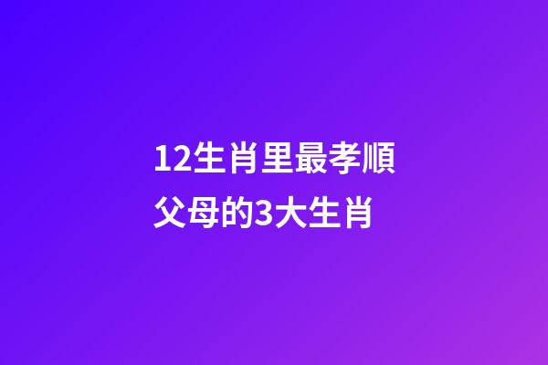 12生肖里最孝順父母的3大生肖-第1張-觀點-玄機派