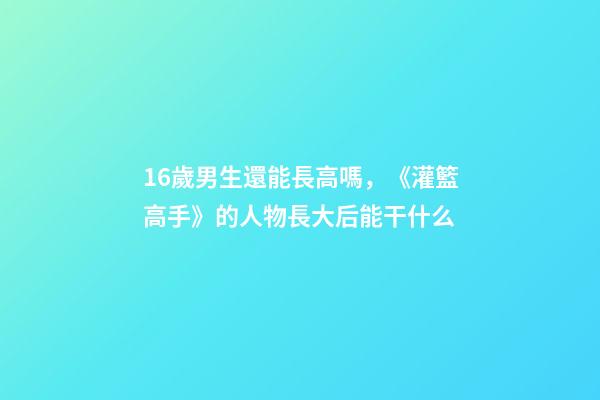 16歲男生還能長高嗎，《灌籃高手》的人物長大后能干什么-第1張-觀點(diǎn)-玄機(jī)派