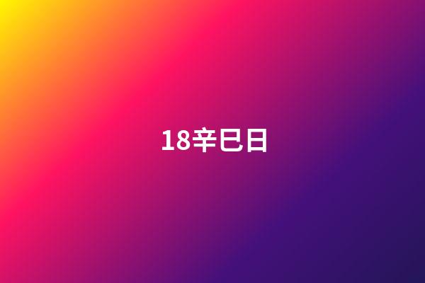 18.辛巳日