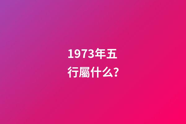 1973年五行屬什么？