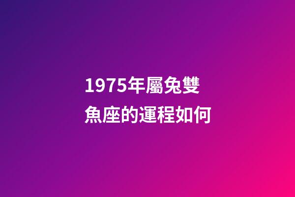 1975年屬兔雙魚座的運程如何-第1張-星座運勢-玄機派