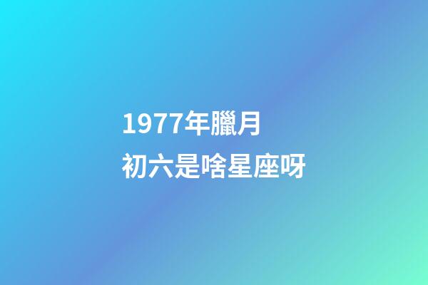 1977年臘月初六是啥星座呀-第1張-星座運勢-玄機派
