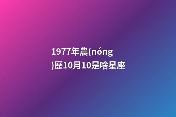 1977年農(nóng)歷10月10是啥星座-第1張-星座運(yùn)勢(shì)-玄機(jī)派