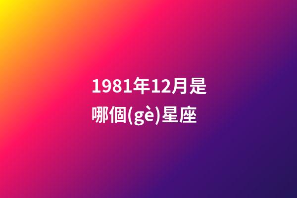 1981年12月是哪個(gè)星座-第1張-星座運(yùn)勢-玄機(jī)派