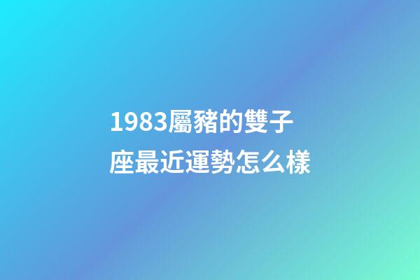 1983屬豬的雙子座最近運勢怎么樣-第1張-星座運勢-玄機派